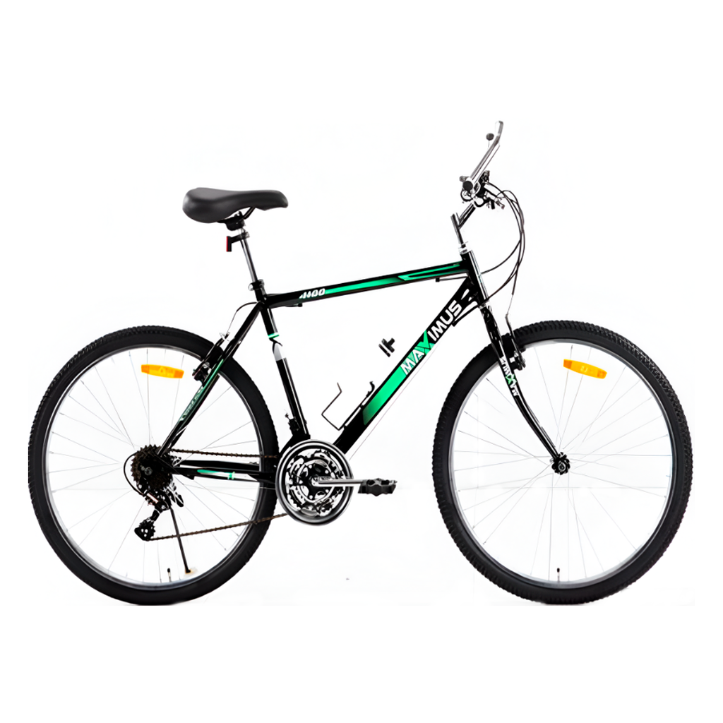 Bicicletas 26 Mtb 21V Con Tubo Recto Cromado Maximu Verde/Negro Armable