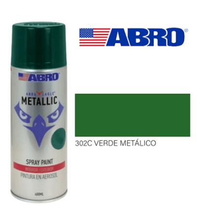 Pintura Spray Verde Metalico Abro Mc-302