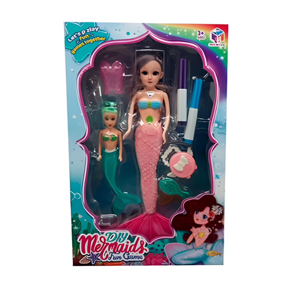 Juguete De Muñeca Sirena Con Accesorios 076-6