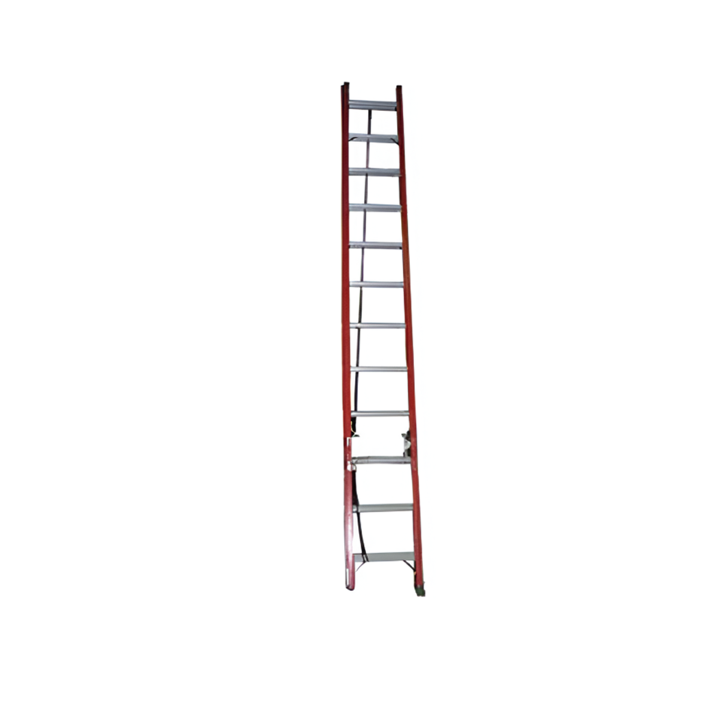 Escalera fibra de vidrio rectangular ajustable 24' con lazo fe3224