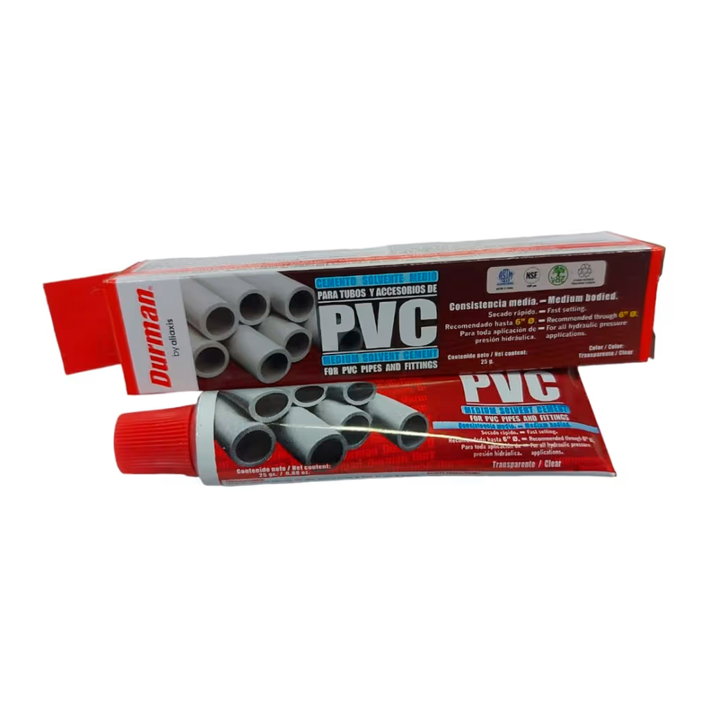 Pegamento pvc pasta 25g durman 2010680