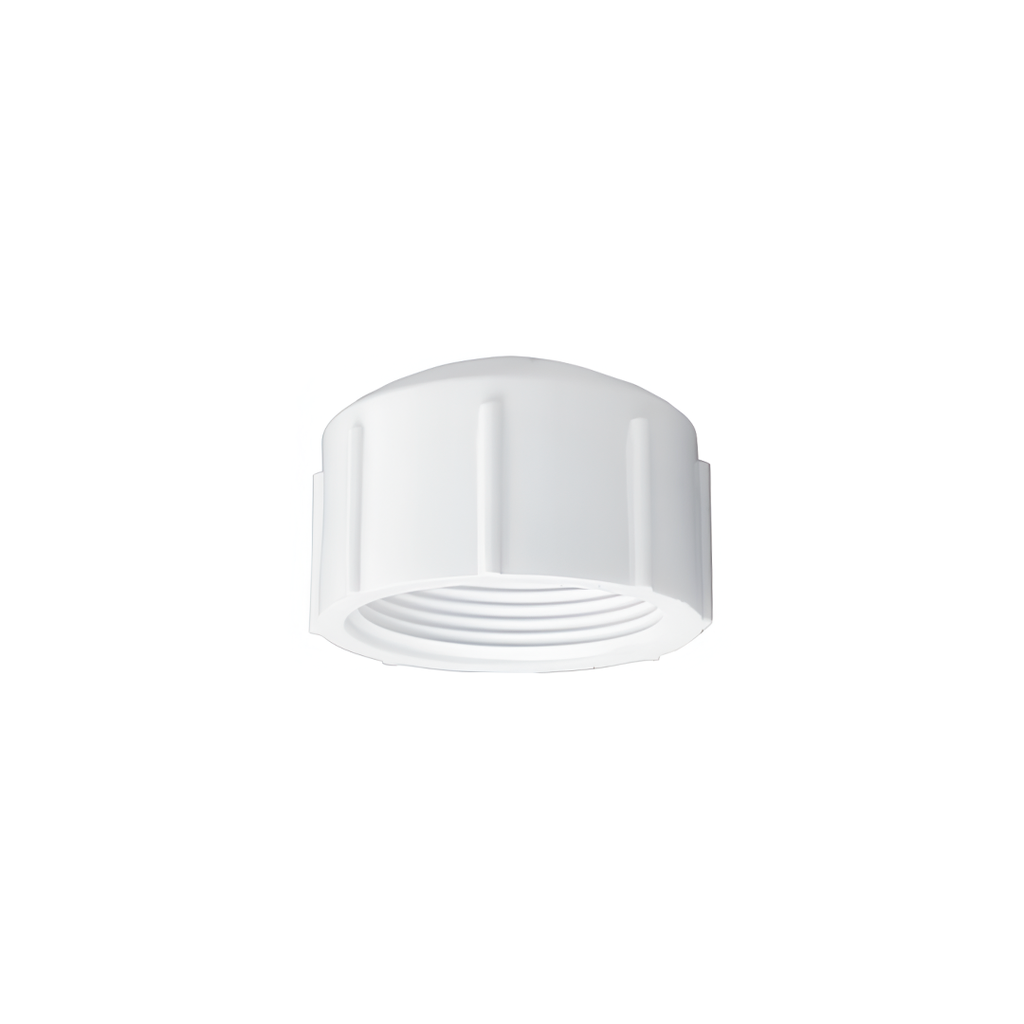 Tapon pvc 1/2" hembra con rosca inyectable blanco