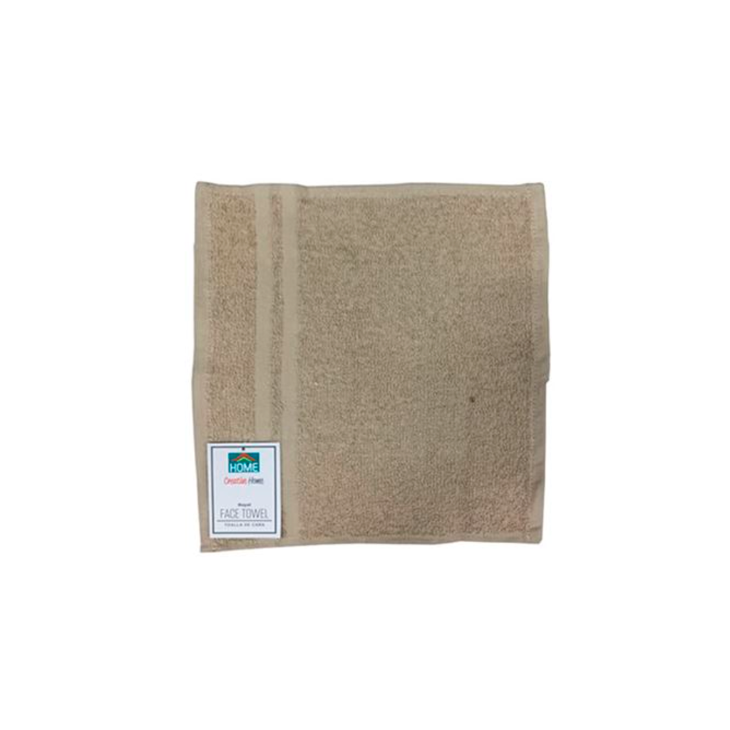 Toalla para cara rectangular 13"x13" beige
