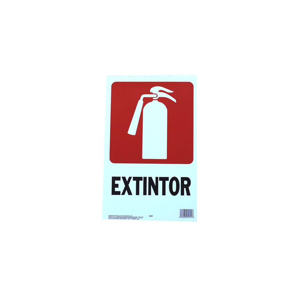 Rótulo plástico "extintor" 10"x14" 24911