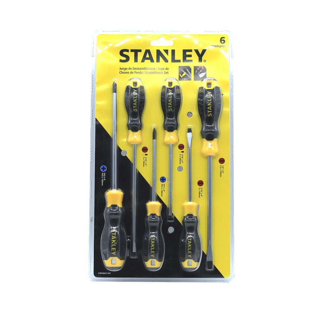 Desarmadores 6 piezas stanley stmt66672-840