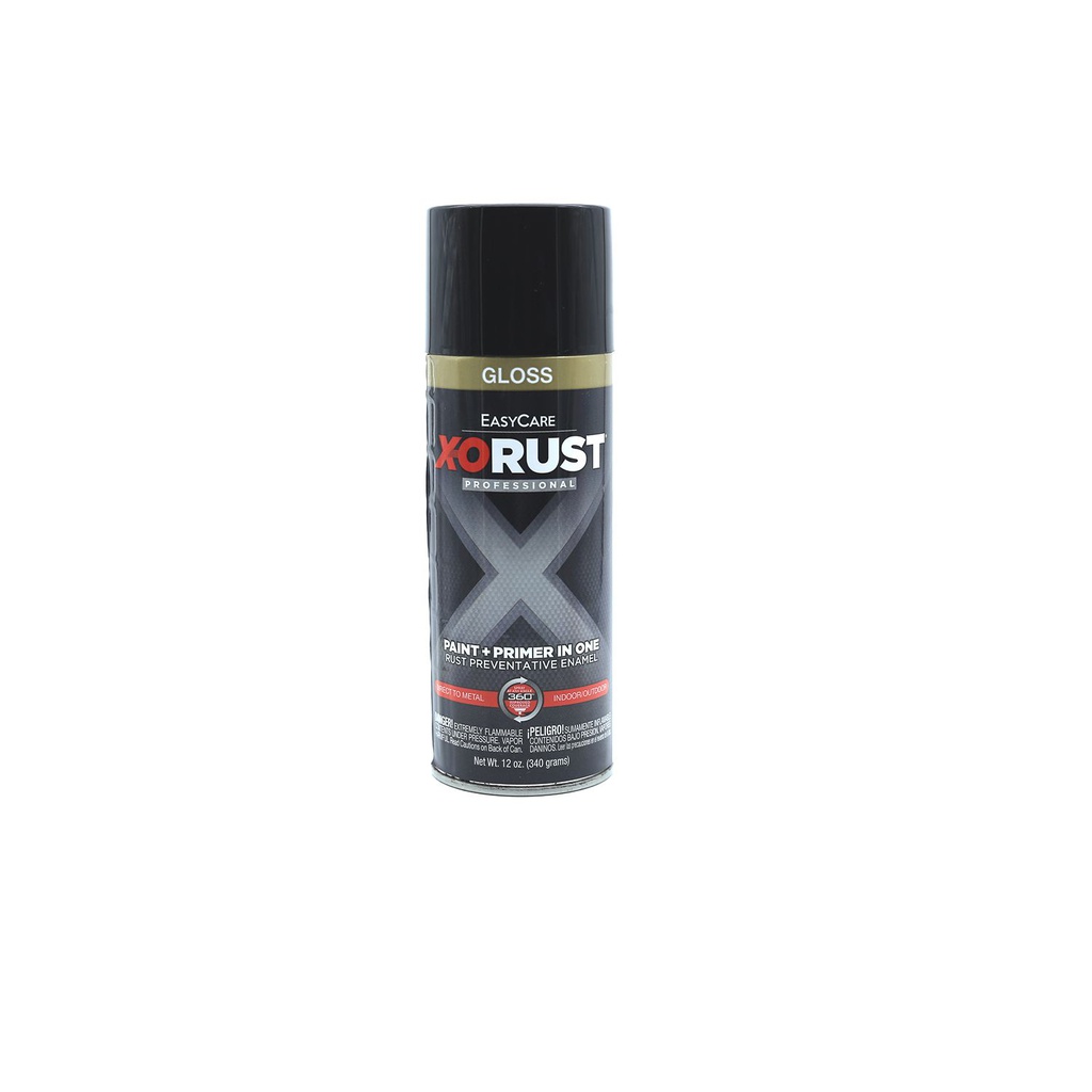 Pintura de spray negro brillante anticorrosivo 12oz xop2