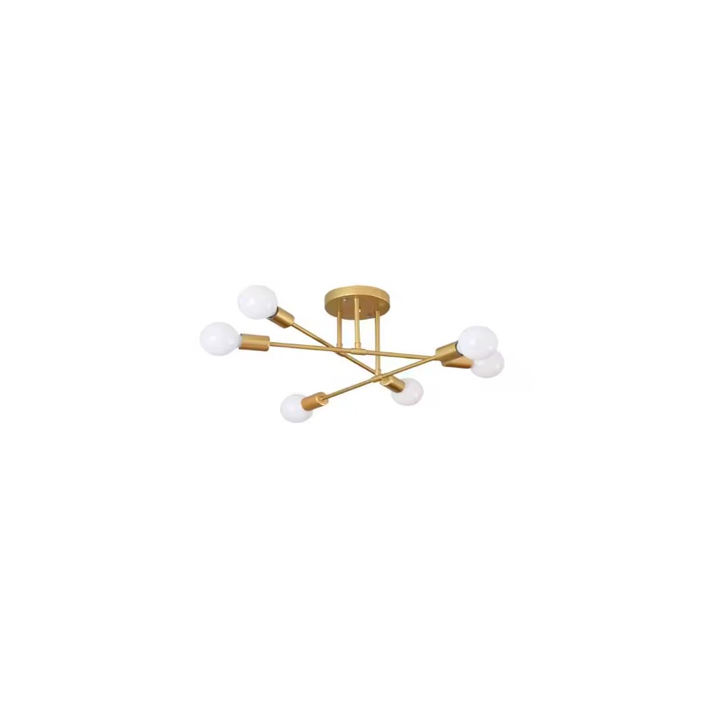 Lampara de techo 6l etl-005-d dorado