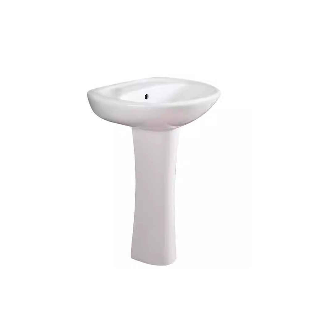 Lavamano de ceramica luigi con pedestal blanco