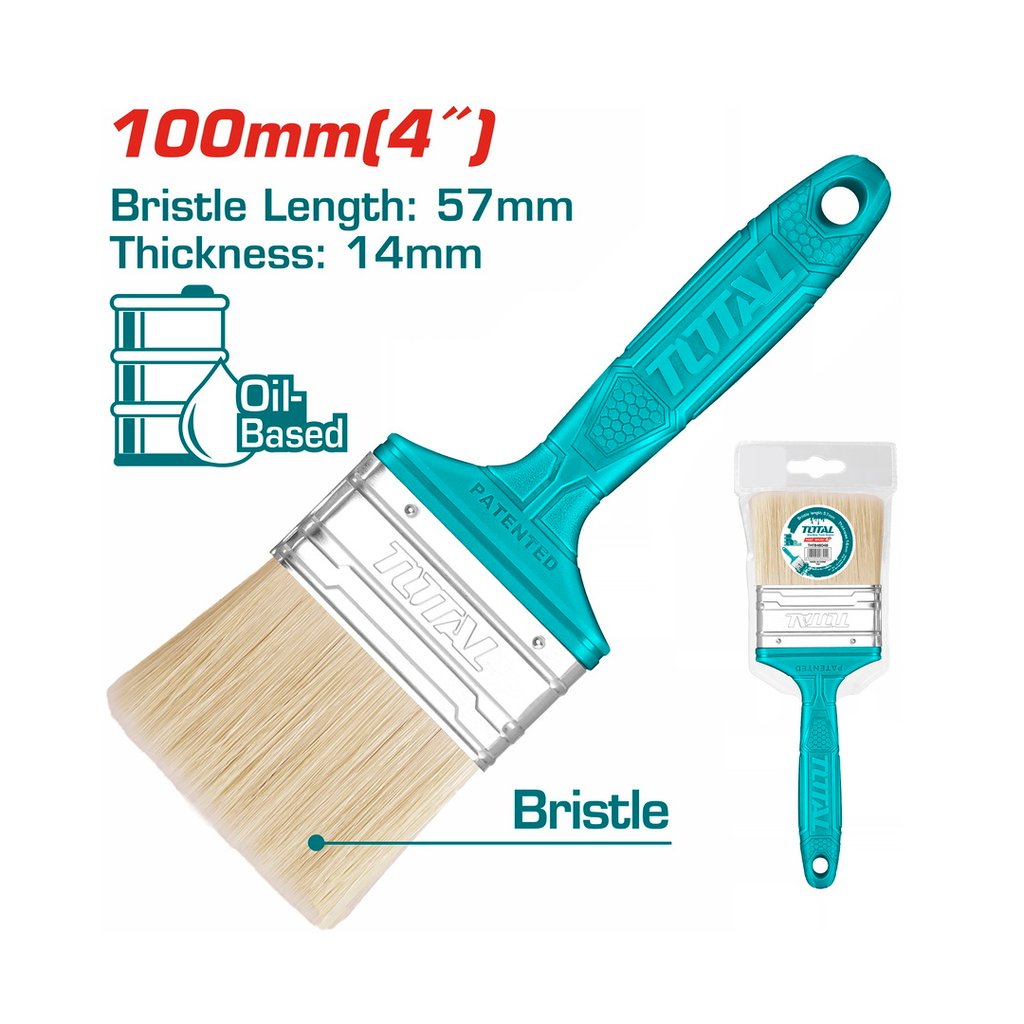 Brocha pintar 4" m/plast total tht846046