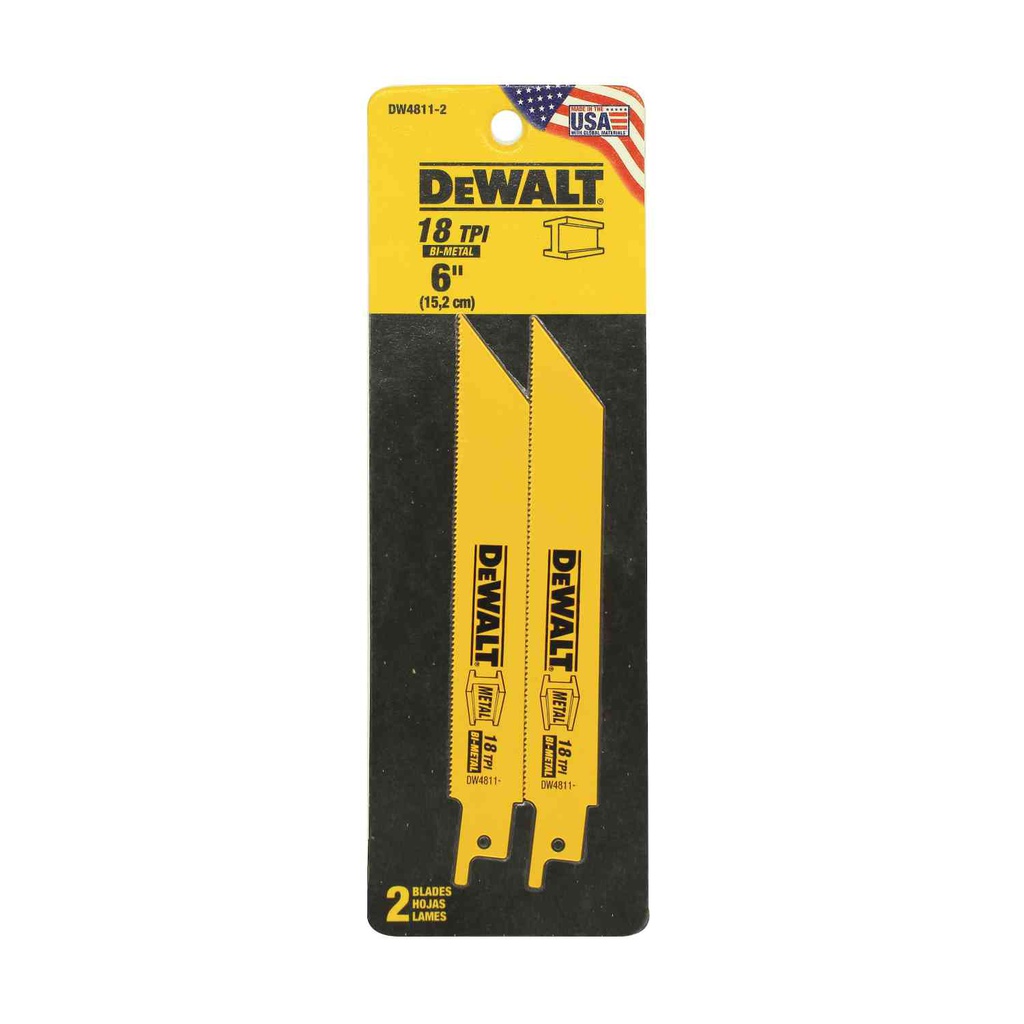 Repuesto hoja reciproca 18tpi 6" dewalt dw48112