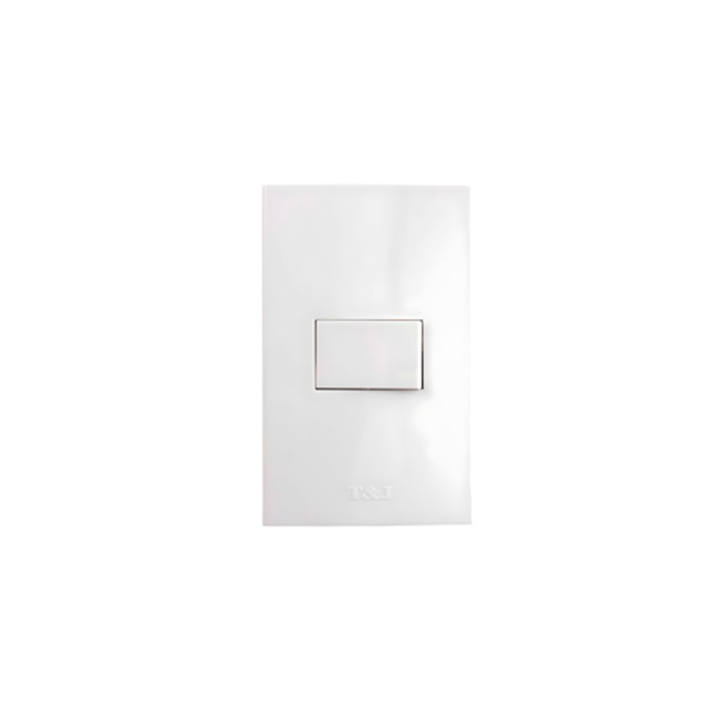 Switch sencillo empotrable 3v t&j 8001-w blanco
