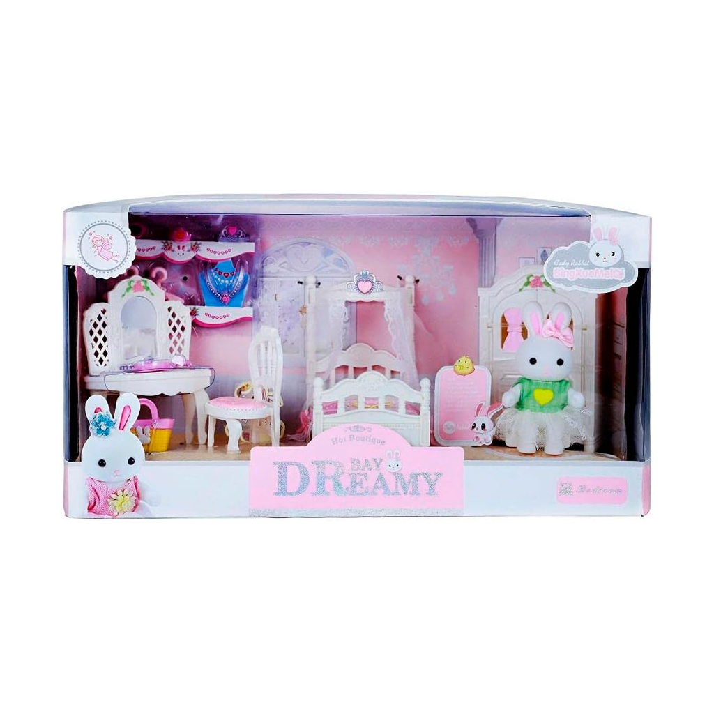 Juguete juego dormitorio 24pc conejo 6616