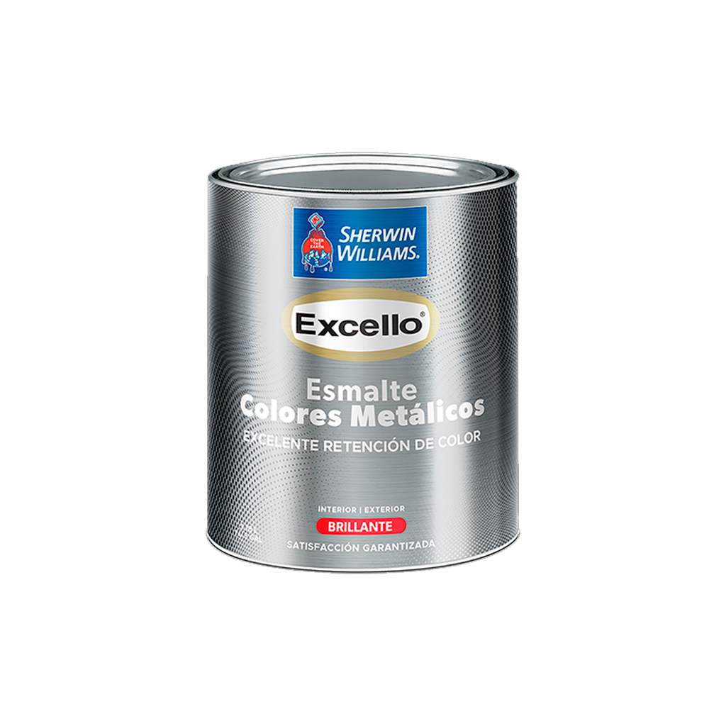 Pintura excello para metal de aceite 1/4-galon sherwin williams plata