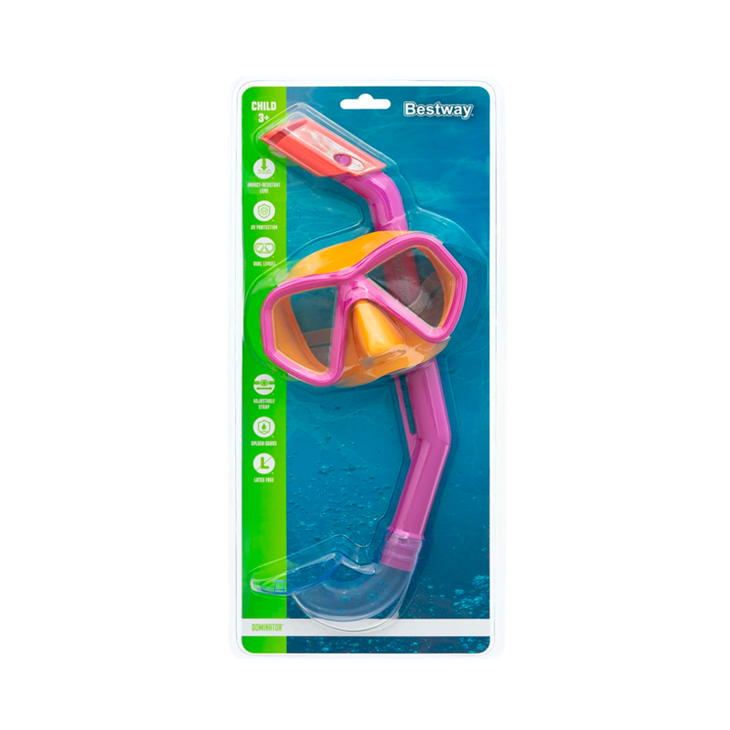 Careta para bucear de plastico con snorkels bestway 24023 varios colores