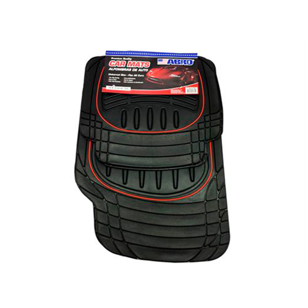 Alfombra de hule para carro 4 piezas abro cm10014 negra