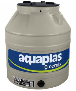 TANQUE PARA AGUA TRICAPA CON ACCESORIOS 450 LITROS AQUAPLAS GRIS