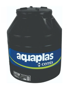 TANQUE PARA AGUA  BICAPA 450 LITROS AQUAPLAS NEGRO