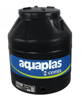 TANQUE PARA AGUA BICAPA 750 LITROS AQUAPLAS NEGRO