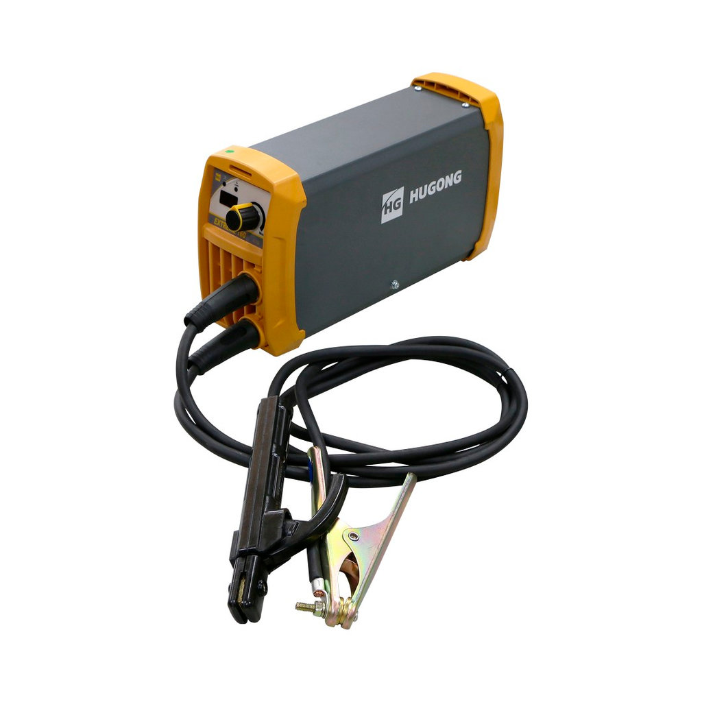 Soldadora electrica 220 voltios portatil hugong extreme 160 amarillo