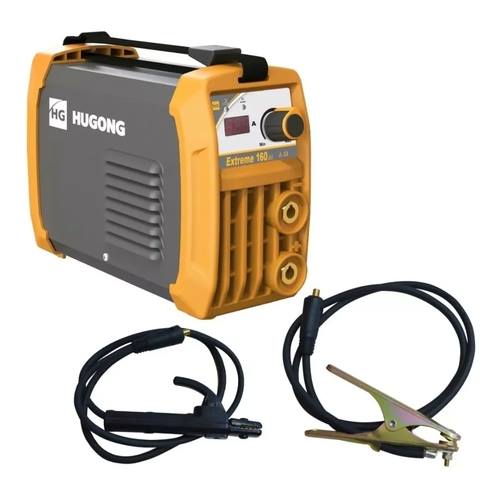 Soldadora electrica 220 voltios portatil hugong extreme 160 amarillo