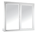 Ventana corrediza lisa upvc lisa 1 x 1 metros vento blanco