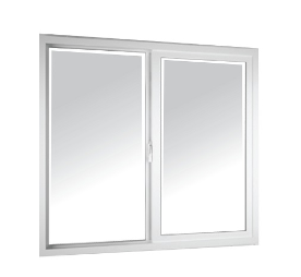 Ventana corrediza lisa upvc 1.5 x 1 metros vento blanco