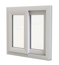 Ventana corrediza lisa upvc 0.6 x 0.4 metros vento blanco