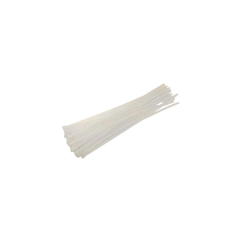 Abrazadera plastica ajustable 14"x4.8mm 25pc transparente