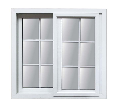 Ventana corrediza cuadriculado upvc  1 x 1 metros vento blanco