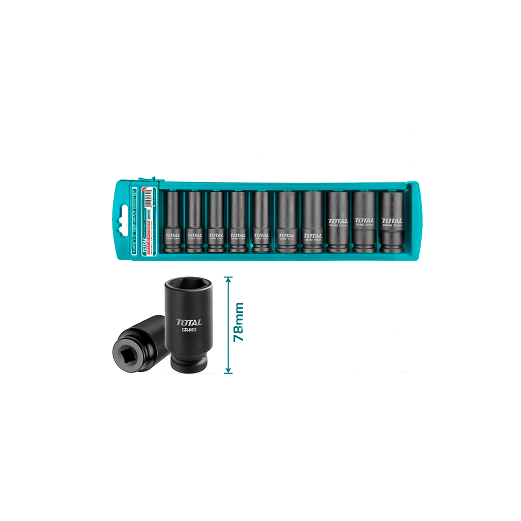 Cubo de impacto 1/2" 10-24mm total 2102l