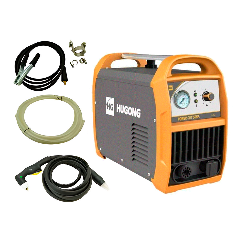 Cortadora de plasma 230 voltios portatil hugong amarillo
