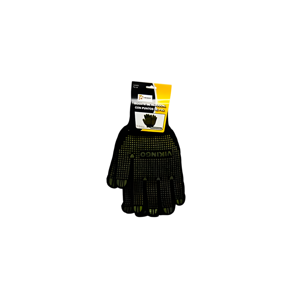 Guante algodon antiderrapante dg650n negro