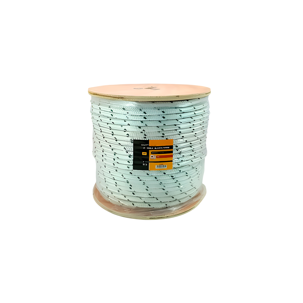 Lazo poly 1/2" doble blanco/verde