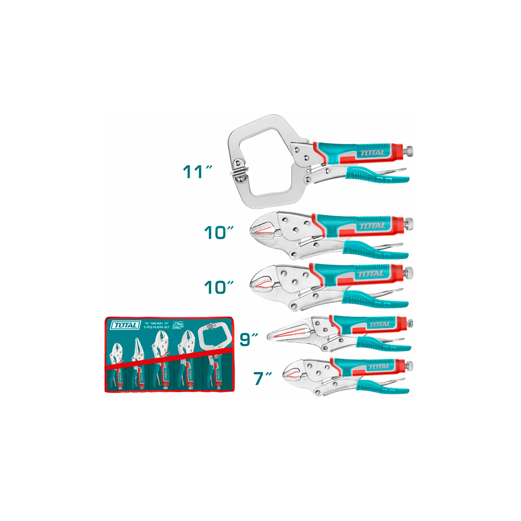 Llave perra de presion 5pc total s23091