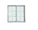 Ventana corrediza cuadriculada upvc 1 x 1.2 metros vento s58 blanco