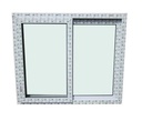 Ventana corrediza lisa upvc 1 x 0.5 metros vento blanco