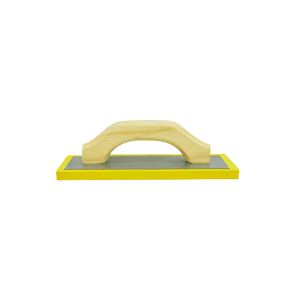 Plana con esponja 235x105mm mango de madera amarillo