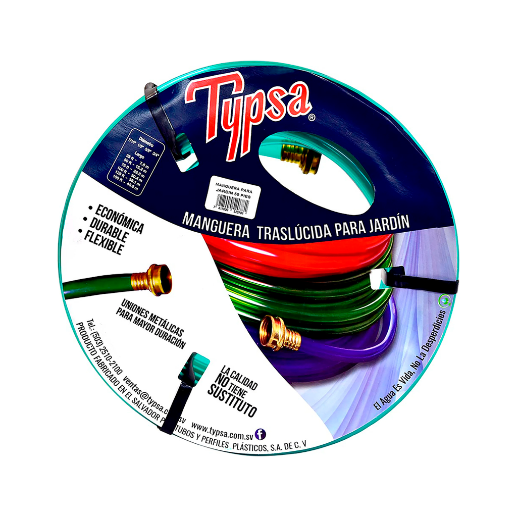 Manguera jardin 75'x7/16" typsa 39146