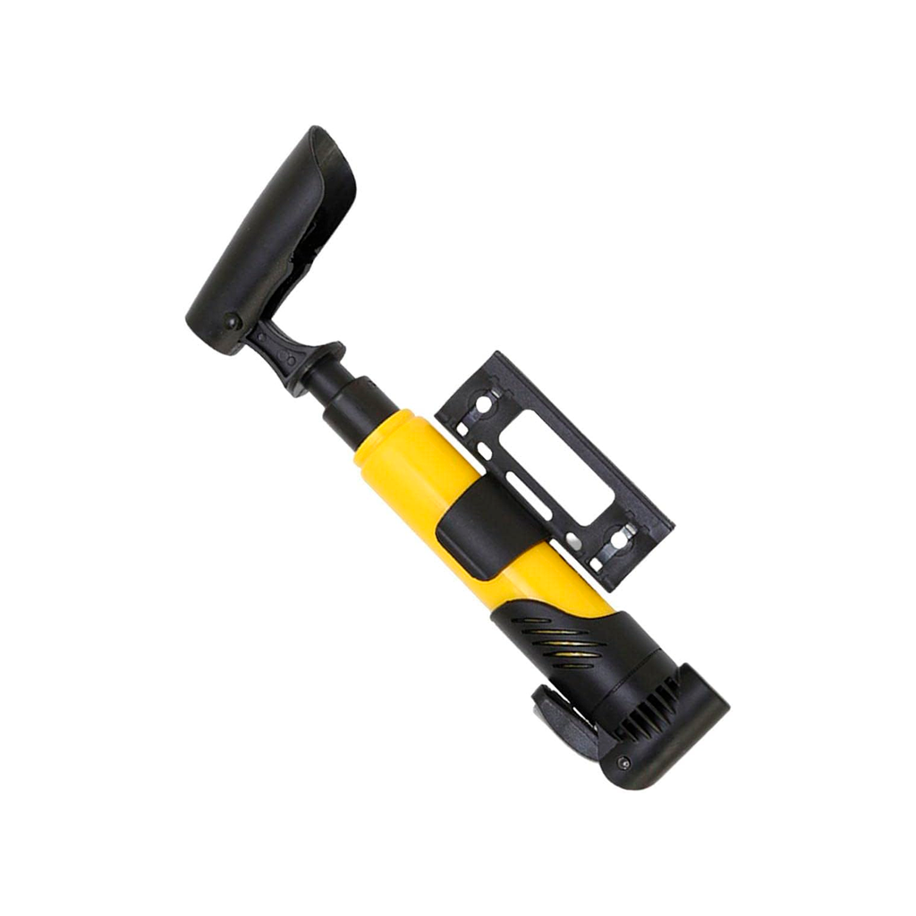 Bomba bicicleta aluminio cent-carro t26054 amarilla/negra