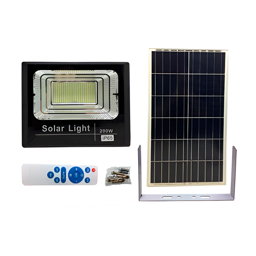 Reflector electricidad led 200w con panel sol xa03