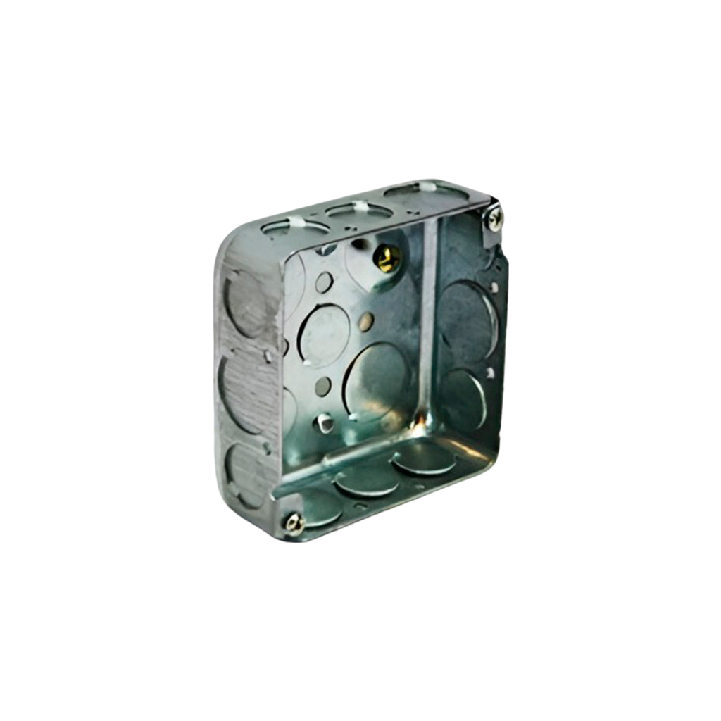 Caja electrica metal ul 4x4" 1/2x3/4" 1.6mm