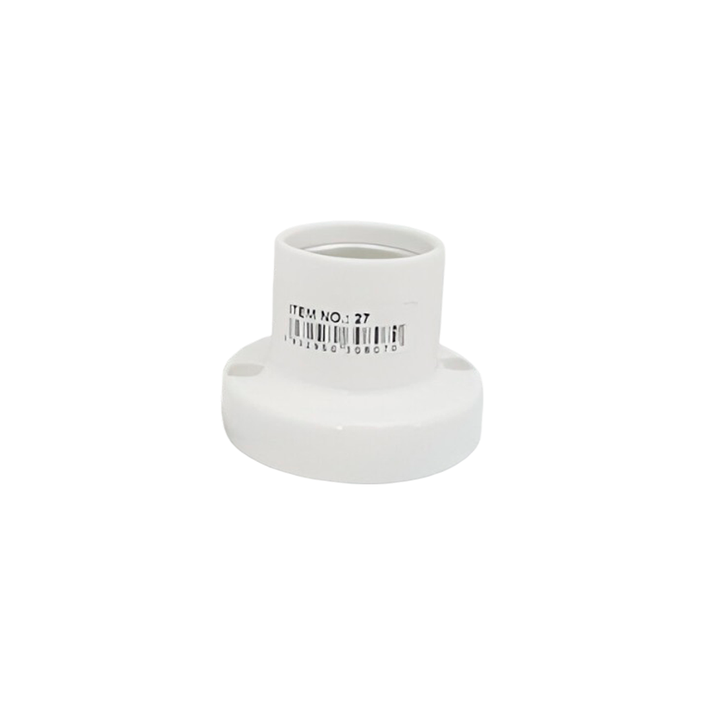 Roseta plastica 250v 100w 4a eurolux 27 blanco