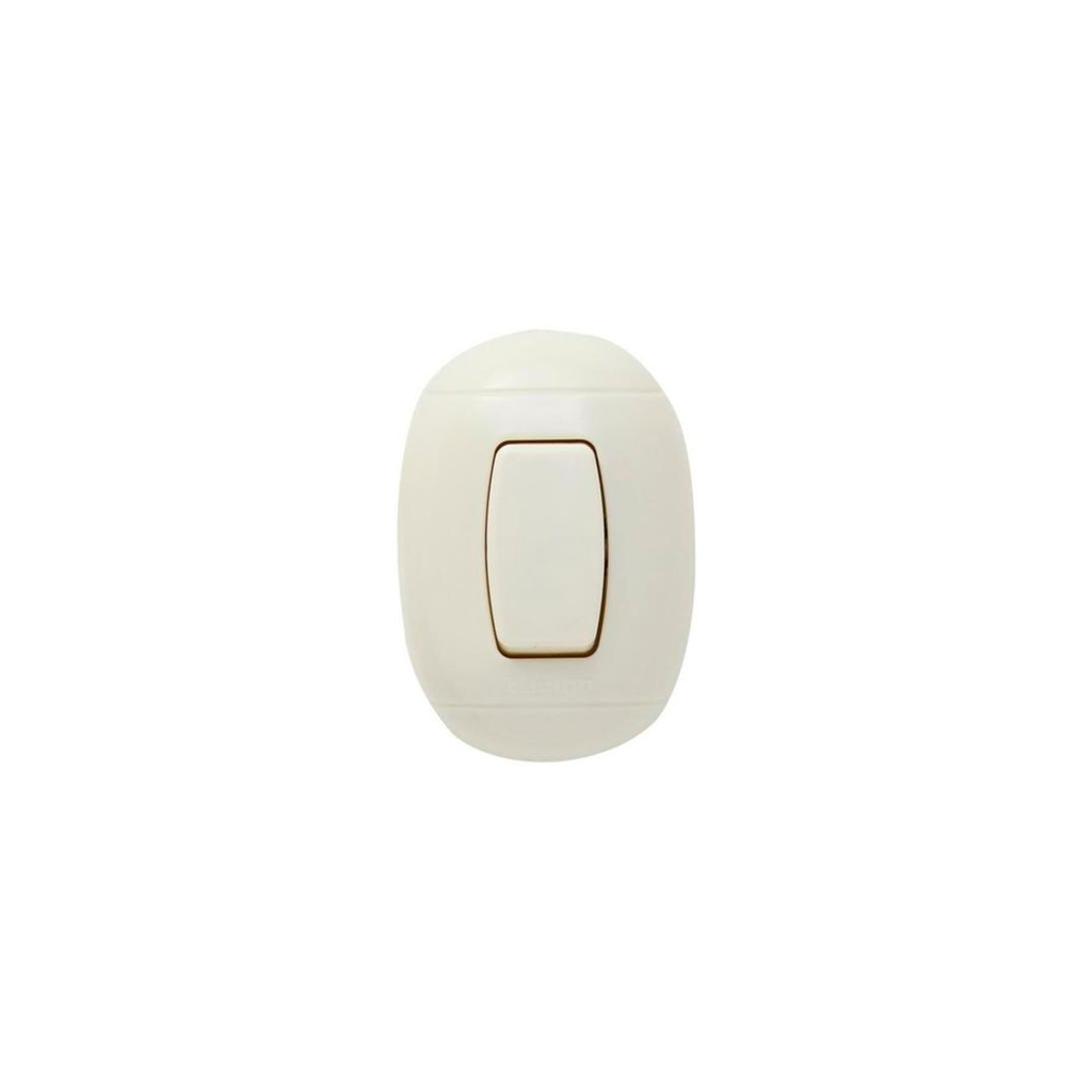 Switch sencillo superficial ovalado bticino p52