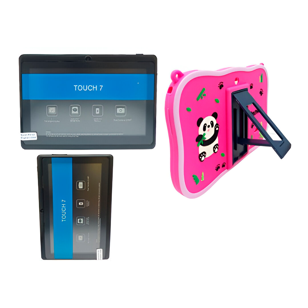 Tablet para niño 7" 32gb 4gb ram k7 con protector rosa