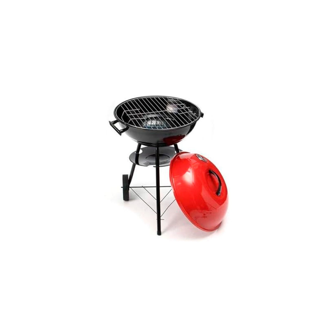 Asador redondo 43cm con tapa/llantas 2-lm1704-1201