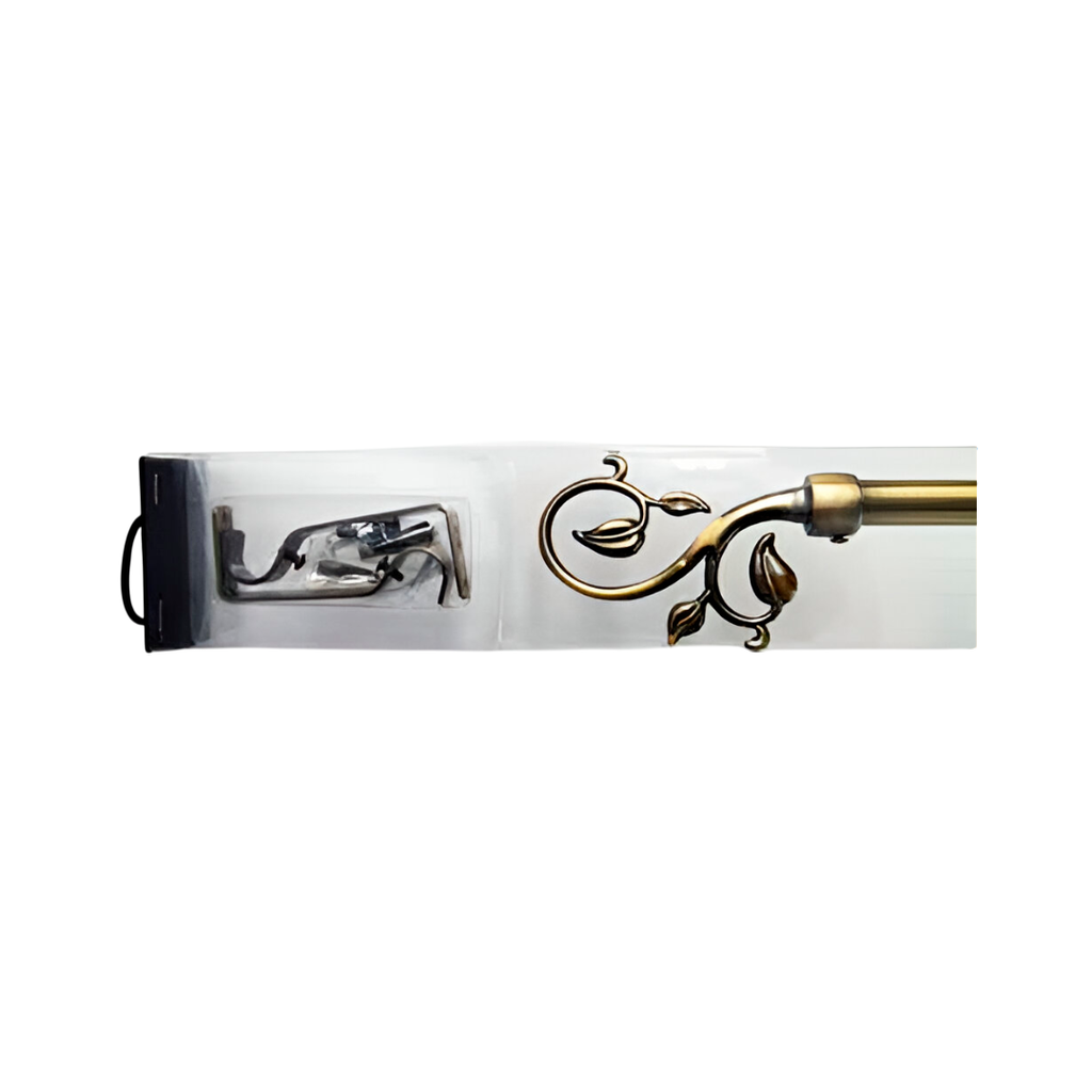 Cortinero de metal 48-84" con soporte 120014a bronce anticorrosivo
