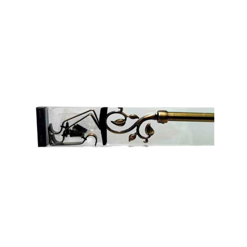 Cortinero de metal 66-120" con seguro 120014a bronce anticorrosivo