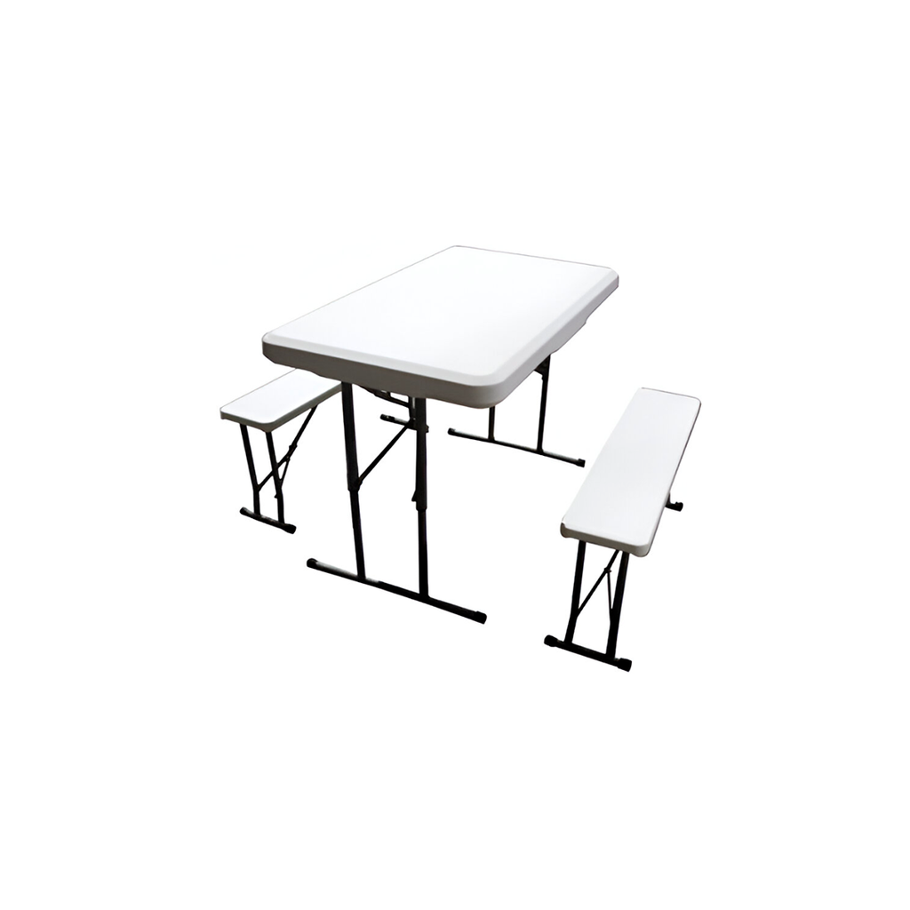 Mesa plastica 105x62x74cm con banca 3pc hy-p105