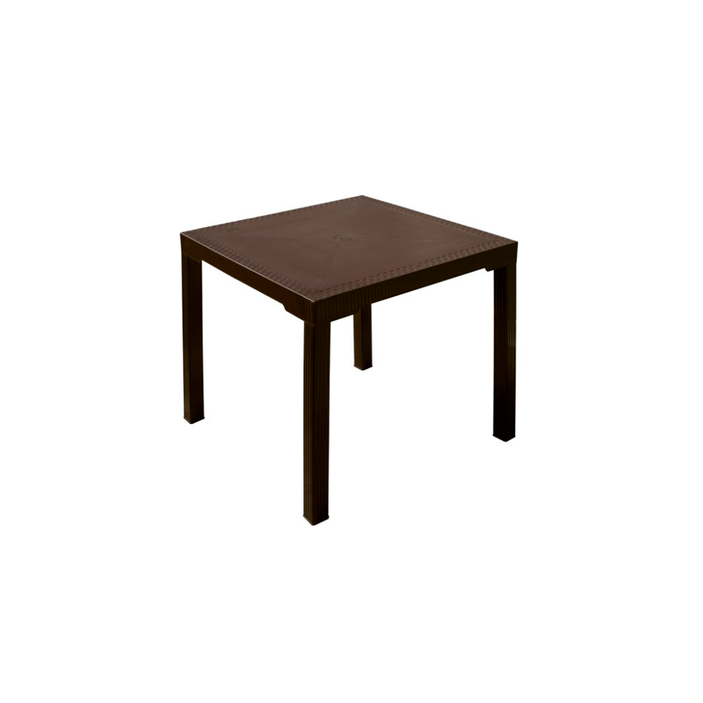 Mesa plastica cuadrada 79x79cm 50211 cafe