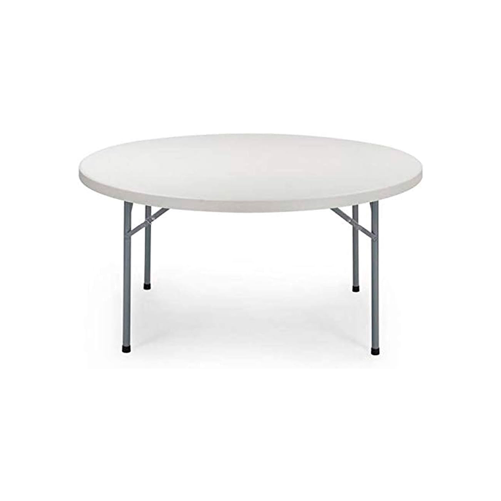 Mesa plastica plegable  redonda 6'180x74cm hy-r180
